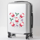 Sticker Père Noël super mignonne, thème de Noël (Sur valise)