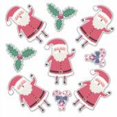Sticker Père Noël super mignonne, thème de Noël (Devant)