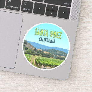 Sticker Père Noël Ynez California Vineyard Vintage