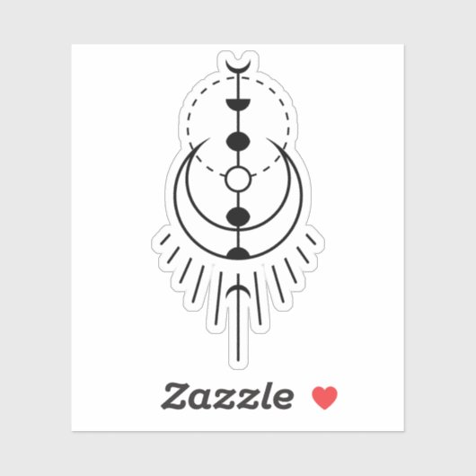 Sticker période lunaire éclipse lunaire (Feuille)