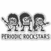 Sticker Periodic Rockstars Chemistry Humor (Devant)