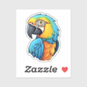 Sticker Perroquet (Feuille)
