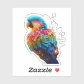 Sticker Perroquet (Feuille)