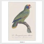 Sticker Perroquet à queue rouge, Amazona Brasiliensis (Feuille)