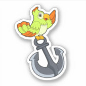 Sticker Perroquet avec Ancre (Devant)