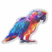 Sticker Perroquet Lumineux Coloré (Devant)