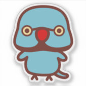 Sticker Perruche à collier / mâle bleu (Devant)