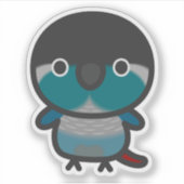 Sticker Perruche à joues vertes / Turquoise (Devant)