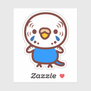 Sticker Perruche ondulée / femelle cobalt normal