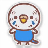Sticker Perruche ondulée / femelle cobalt normal (Devant)