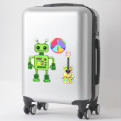 Sticker Perry the Peridot Robot Peace Sign Guitar (Sur valise)