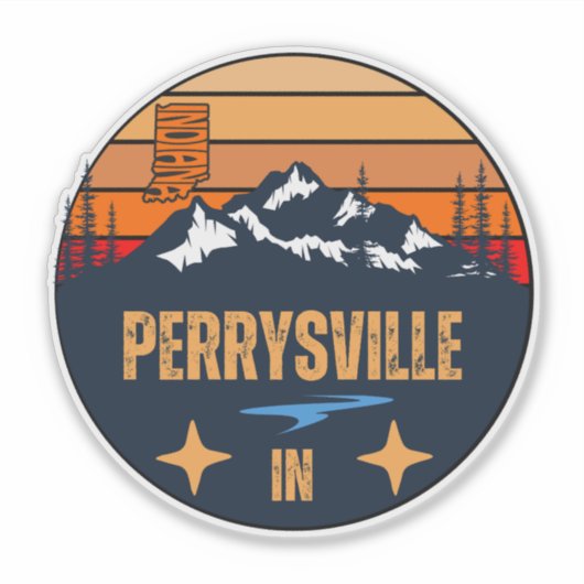 Sticker Perrysville, Indiana (Devant)