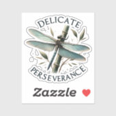 Sticker Persévérance délicate - libellule artistique (Feuille)