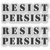 Sticker persévérer - Lettres noires (Devant)