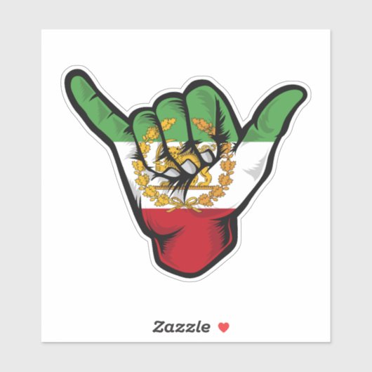 Sticker Persian Lion Shaka Hand (Feuille)
