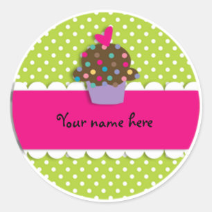 Sticker/perskoeken en Stippen Ronde Sticker