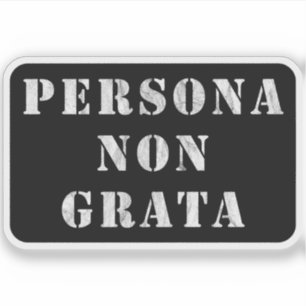 Sticker Persona Non Grata (blanc vintage)