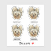 Sticker Personalize It! Multi-Pet Head Photo & Name (Feuille)