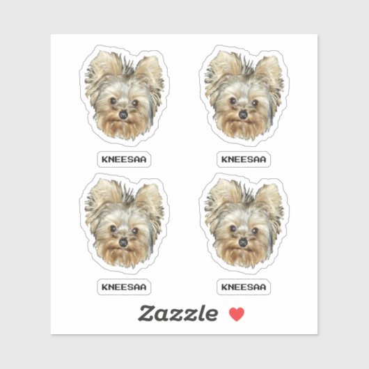 Sticker Personalize It! Multi-Pet Head Photo & Name (Feuille)