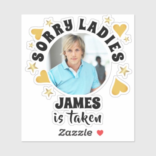 Sticker Personalized Bachelorette Party Favor Custom Photo (Feuille)