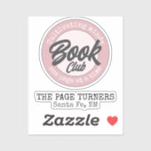 Sticker Personalized Book Club Name + Logo (Feuille)