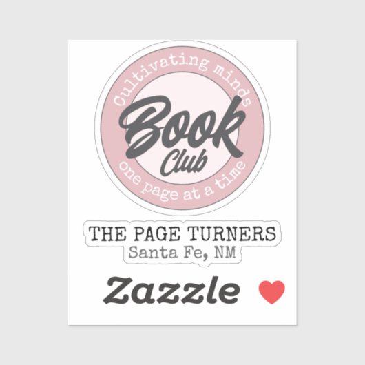 Sticker Personalized Book Club Name + Logo (Feuille)