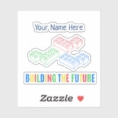 Sticker Personalized Building Bricks (Feuille)