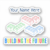 Sticker Personalized Building Bricks (Devant)