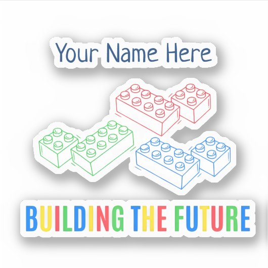 Sticker Personalized Building Bricks (Devant)