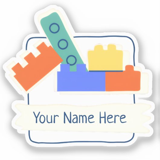 Sticker Personalized Building Bricks (Recto)