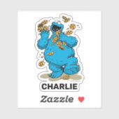 Sticker Personalized Cookie Monster Crazy Cookies (Feuille)