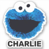 Sticker Personalized Cookie Monster | Watercolor (Devant)