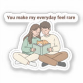 Sticker Personalized Couple and Pet Family Gifts (Recto)