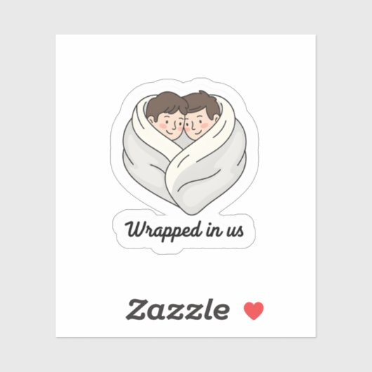 Sticker Personalized Cozy Couple & Cat Collection  (Feuille)