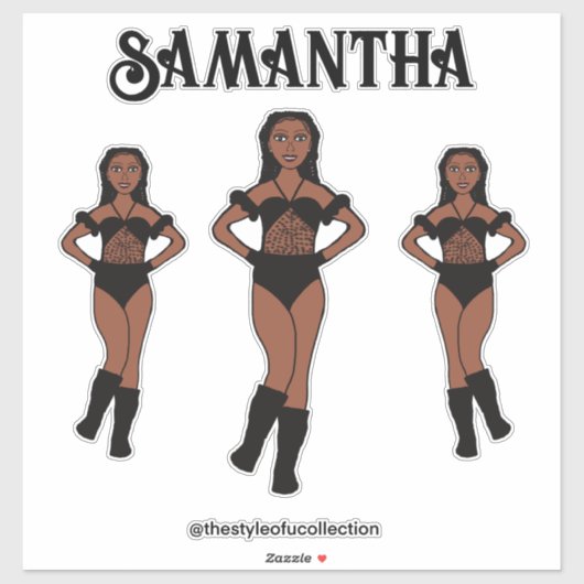 Sticker Personalized Dance Team Ebony Stones (Feuille)