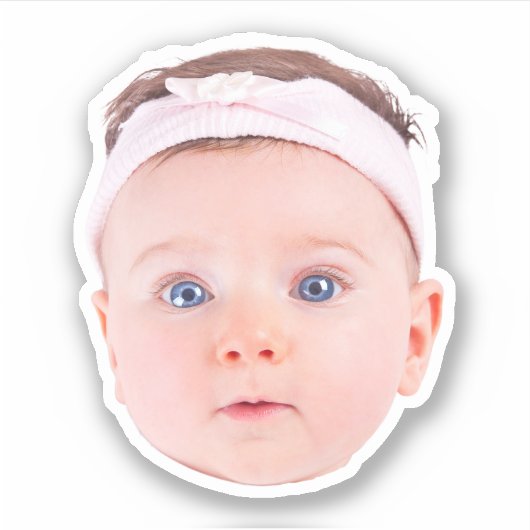 Sticker Personalized Face Photo Stickers, Custom Face (Devant)