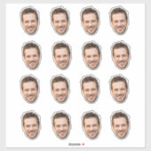 Sticker Personalized Face Stickers, Custom Face, Photo (Feuille)
