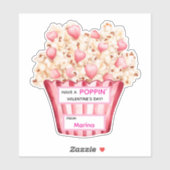 Sticker Personalized “Have a Poppin’ Valentine’s Day”  (Feuille)