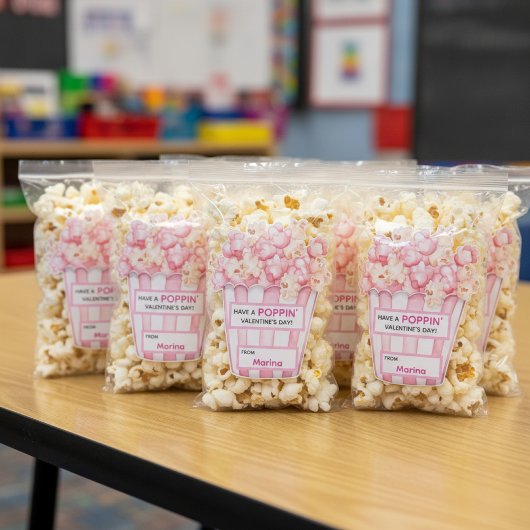 Sticker Personalized “Have a Poppin’ Valentine’s Day” Kids