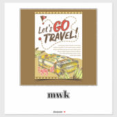 Sticker Personalized Let's Go Travel! (Feuille)