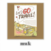 Sticker Personalized Let's Go Travel! (Devant)