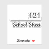 Sticker Personalized Mailbox Number and Address (Feuille)