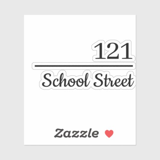 Sticker Personalized Mailbox Number and Address (Feuille)