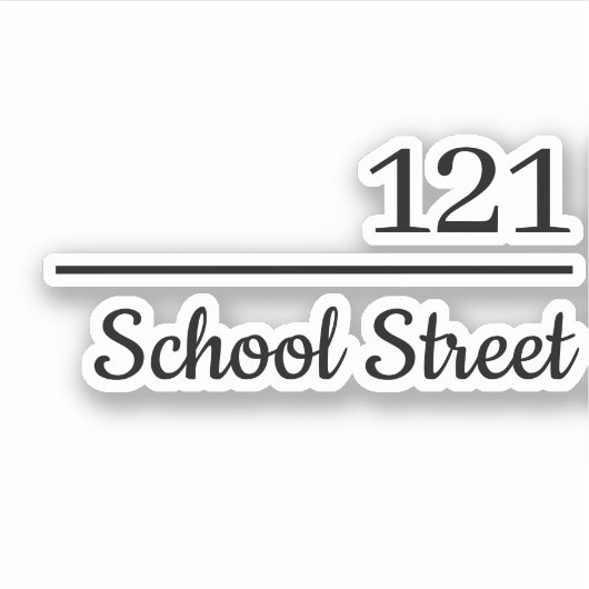 Sticker Personalized Mailbox Number and Address (Devant)