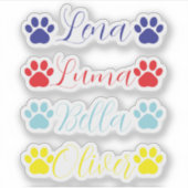 Sticker Personalized pet vinyl decal, pet name custom  (Devant)