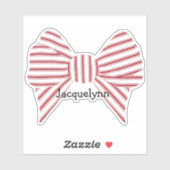 Sticker Personalized Red Christmas Bow (Feuille)