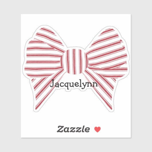 Sticker Personalized Red Christmas Bow (Feuille)