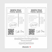 Sticker Personalized Santa Address Labels (Feuille)