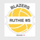 Sticker Personalized Volleyball Team Gifts Volleyball (Feuille)