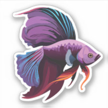 Personnage de dessin animé de poisson bêta mâle mi